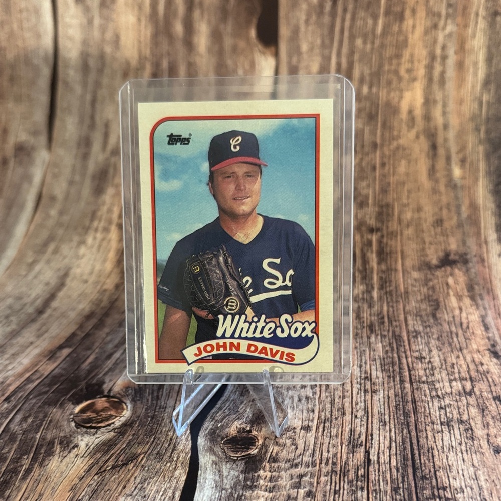 VTG 1989 Topps John Davis #162 White Sox Baseball Trading Card Item #ME656